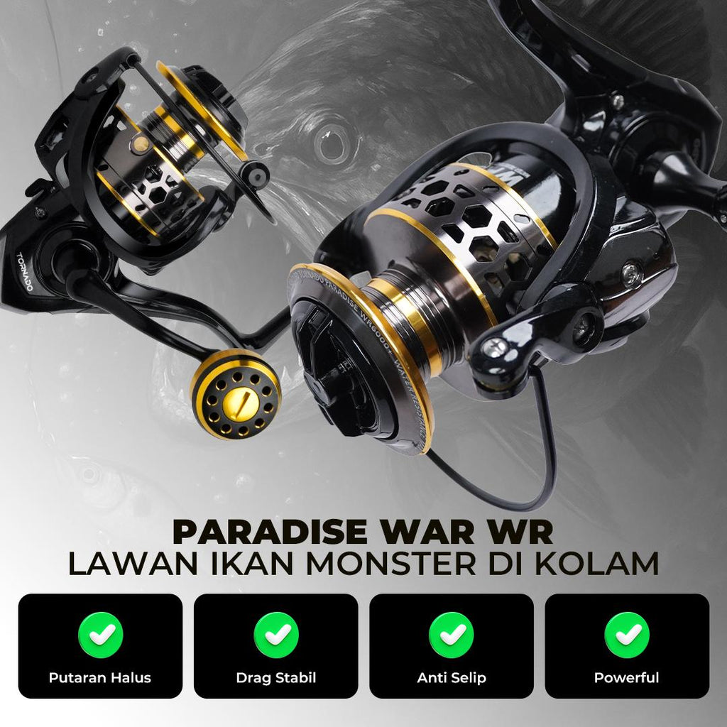Set Galapung Joran Paradise PNF Full EVA & Reel War WR  10kg Drag GRATIS Kail Nickle Blade dan Pelampung