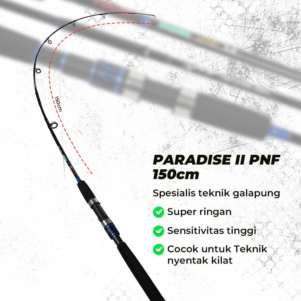 Set Galapung Joran Paradise PNF Full EVA & Reel War WR  10kg Drag GRATIS Kail Nickle Blade dan Pelampung