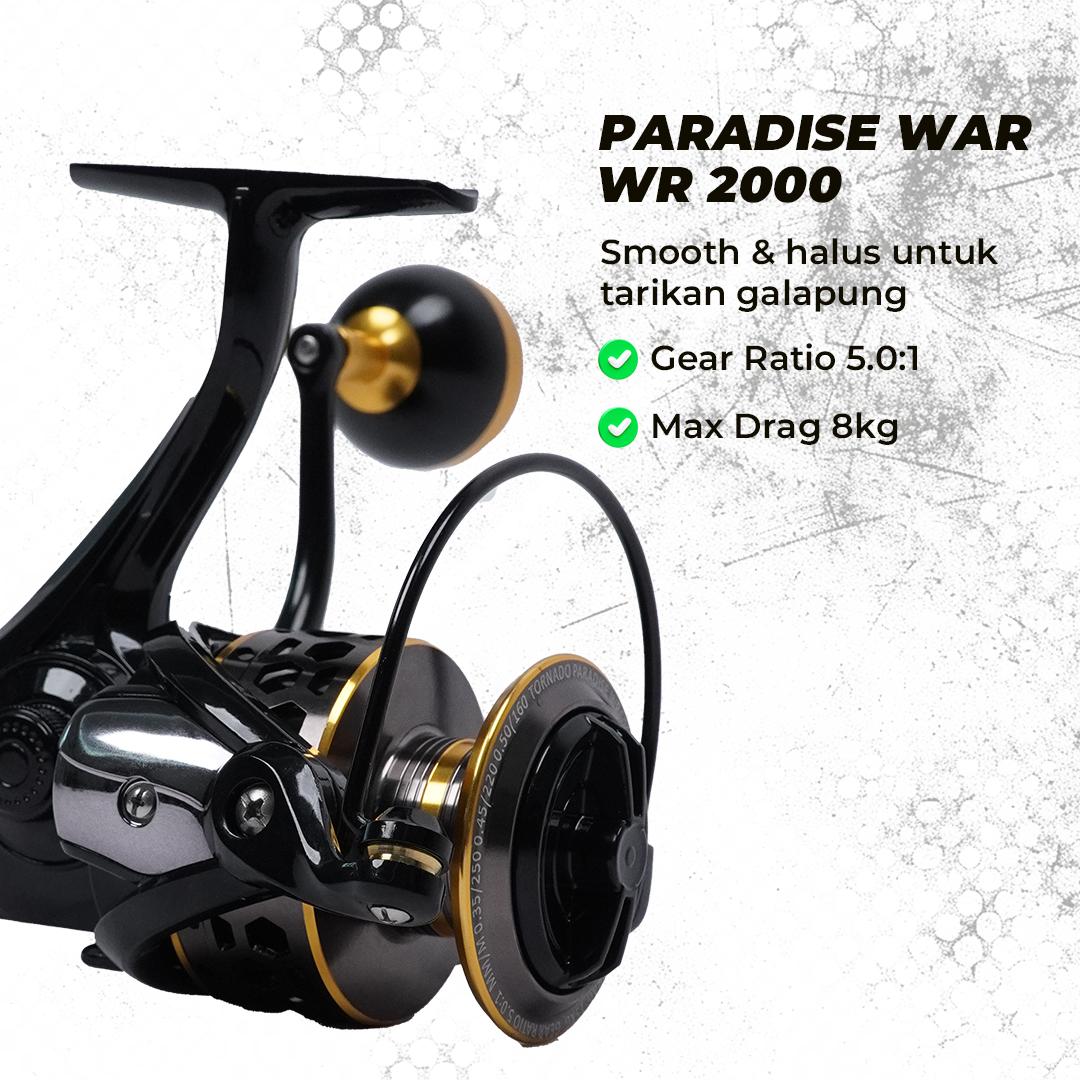Set Galapung Joran Paradise PNF Full EVA & Reel War WR  10kg Drag GRATIS Kail Nickle Blade dan Pelampung