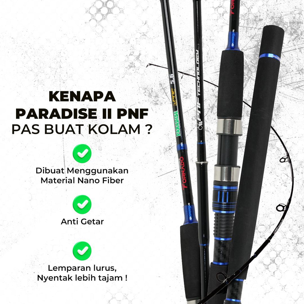 Set Galapung Joran Paradise PNF Full EVA & Reel War WR  10kg Drag GRATIS Kail Nickle Blade dan Pelampung