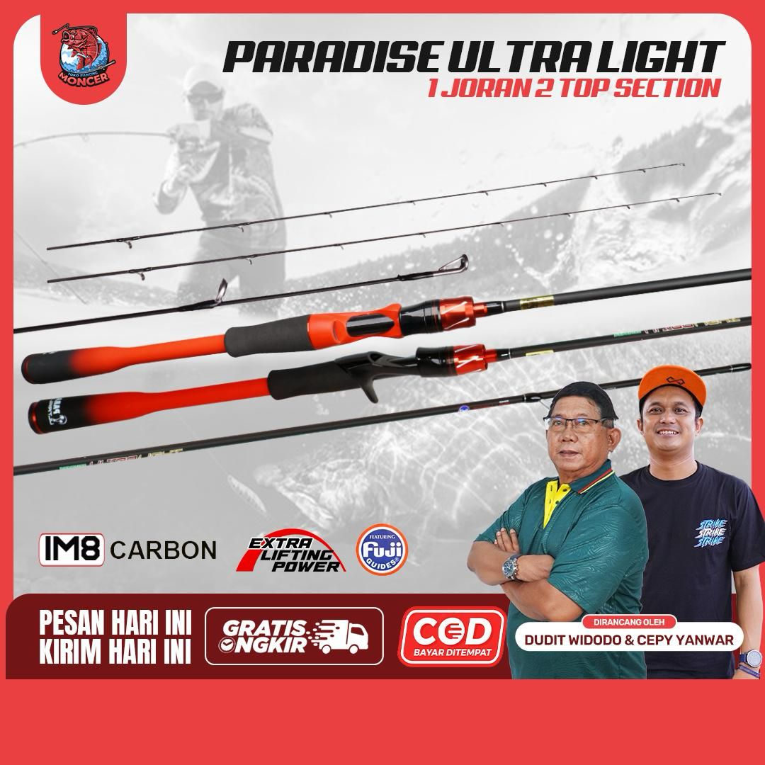 Joran Paradise Ultra Light UL  Carbon Solid IM8 Ring Fuji